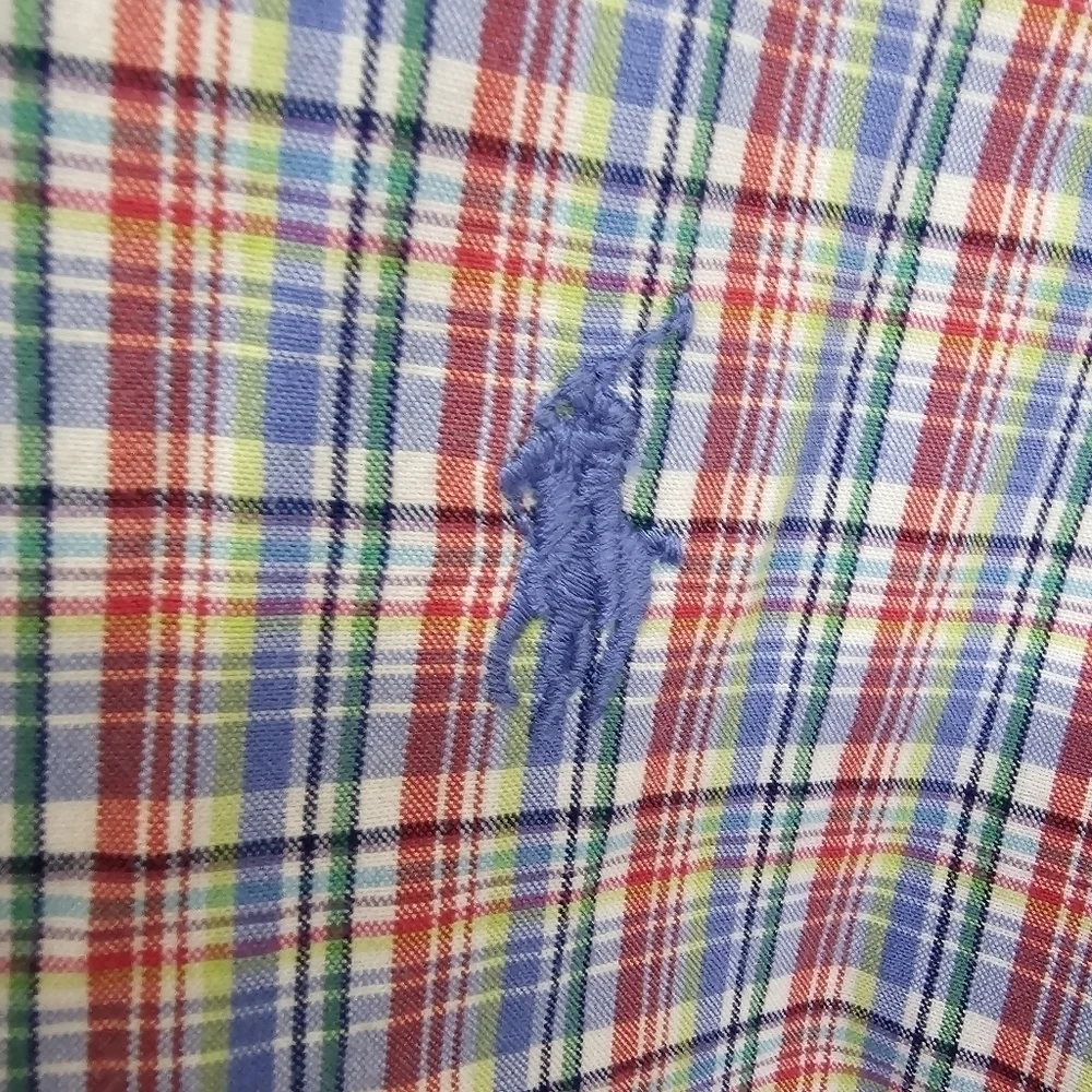 Ralph Lauren plaid multicolor button casual shirt size medium